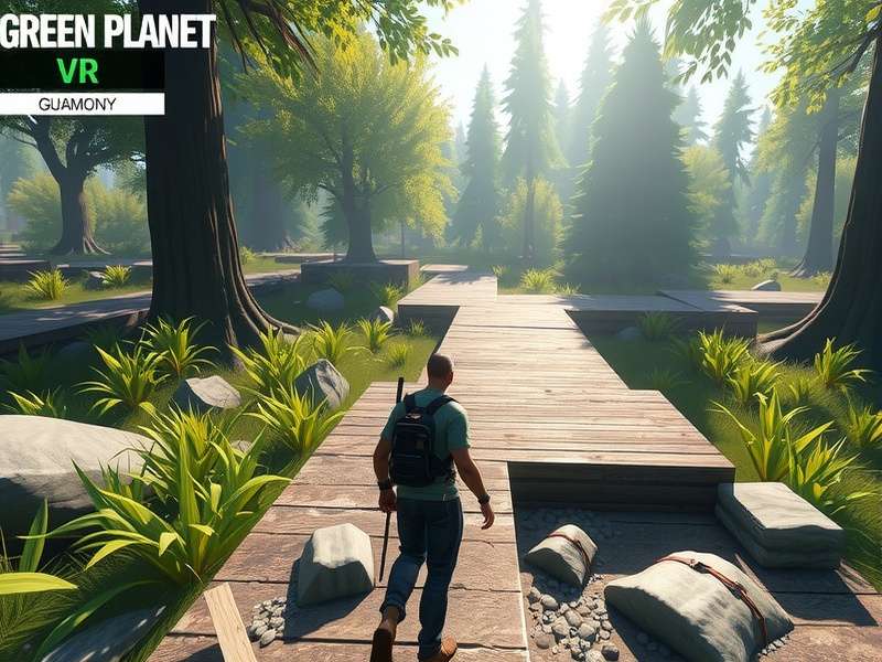 Green Planet Guardian VR character using environmental tools